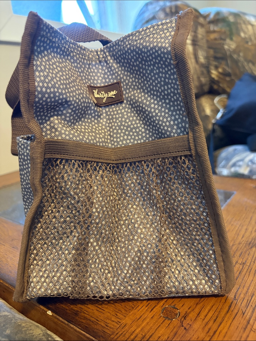 Small Thirty One Brown & White Dot-Pattern Tote - Picture 2 of 2